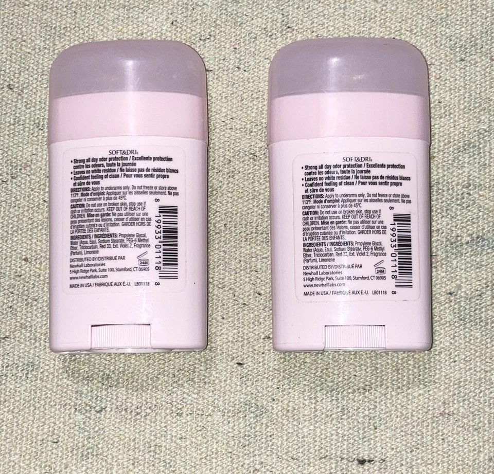 2 desodorantes en barra de gel suave y Dri Fresh Breeze sin aluminio 1,2 oz descontinuados Foto 2 de 4