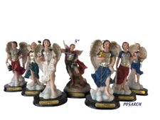 7 Arcángeles Set 5" Archangels Resin Statue Figurines , New