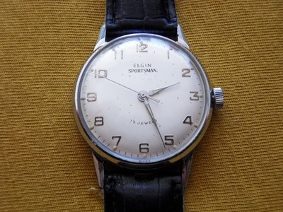 ELGIN Sportsman 17 jew. mechanical cal.823 vintage men's watch Swiss made 1960's