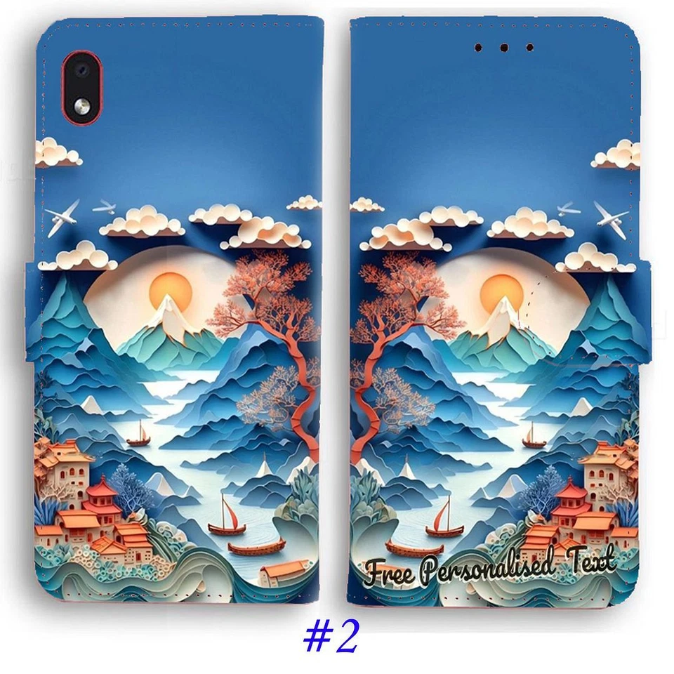 Cubierta de teléfono billetera de texto personalizada para LG Q60 V30+ G8S K8 9 10 11+ 41S 50 61 Foto 3 de 4