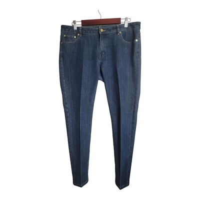 Michael Kors Jeans Womens Size 12 Izzy Skinny Mid Rise Medium Wash Blue Denim