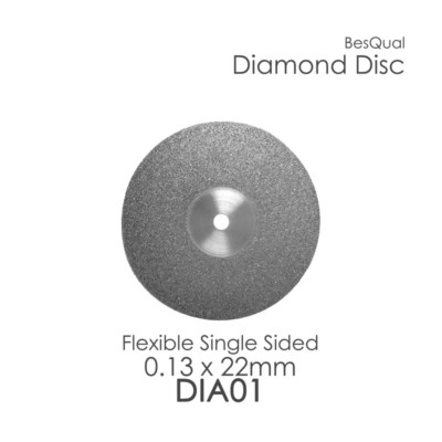 Dental Lab 3-piece Diamond Disc Dia-1 Single Sided 22mm x 0.13mm for porcelain