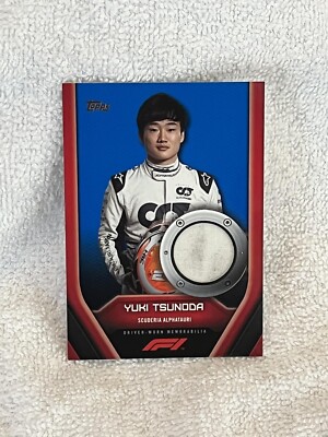 2022 Formula 1 F1 Yuki Tsunoda F1RL-YTI Relic Blue Parallel #3/99 Alpha Tauri