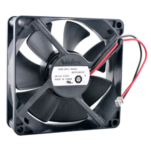 D08K-24TU 8 cm 80 mm DC24V 0,07A ventilateur de refroidissement 2 broches pour convertisseur de fréquence - Photo 1/6