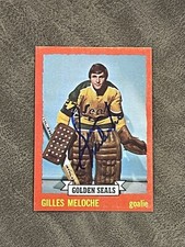 1973 Topps Gilles Meloche #175 CA Golden Seals AUTO Signed Autograph!