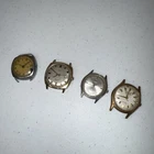 Lot of 4 Vintage Watches Non Working Condition Shown Faces Only Timex,benrus🔥👀