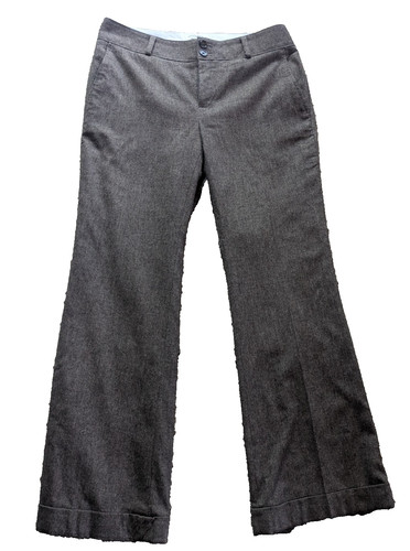 Banana Republic Womens 6 Martin Fit Wool Blend Stretch Brown Trousers pants