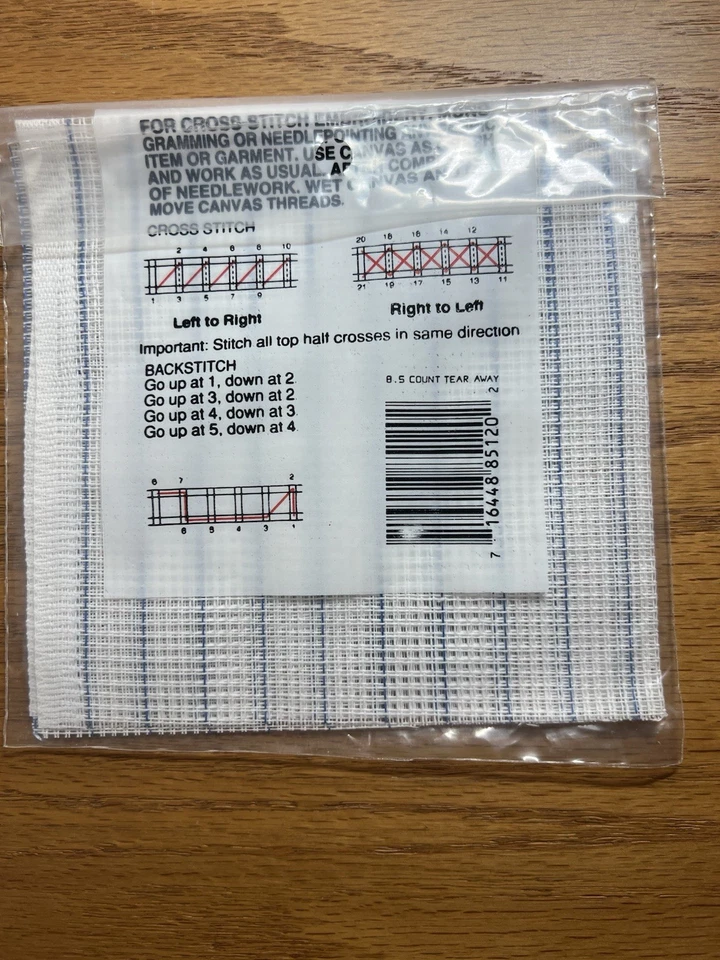 MCG Textiles Tear Away Waste Canvas 10 Count 12" x 12" 100% Combed Cotton - Image 2 of 2