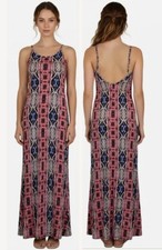 Forever 21 Women's Multicolor Aztec Print Spaghetti Strap Maxi Dress Size Large