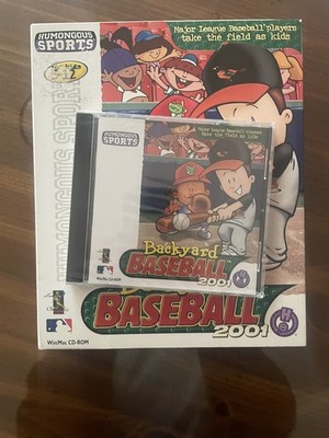 Backyard Baseball 2001 Pc Mac XP Sealed Jewel Case, With Open Box