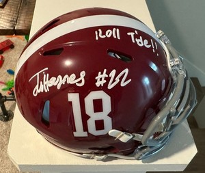 Justice Haynes Alabama Signed Auto Mini Helmet!! Beckett Witness BAS