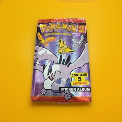 Rare Spanish Pokemon Prisma 2 Metal Evolution series 5 Stickers Pack