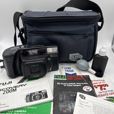 Fuji Film Camera Auto Focus Discovery 190 Zoom Lot Manual, Bag Etc. See Pics