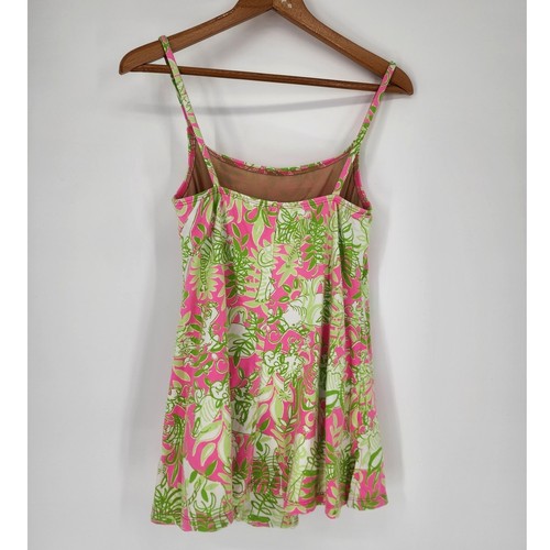 Traje de baño Y2K Lilly Pulitzer rosa verde estampado tropical talla 6 - Imagen 2 de 10