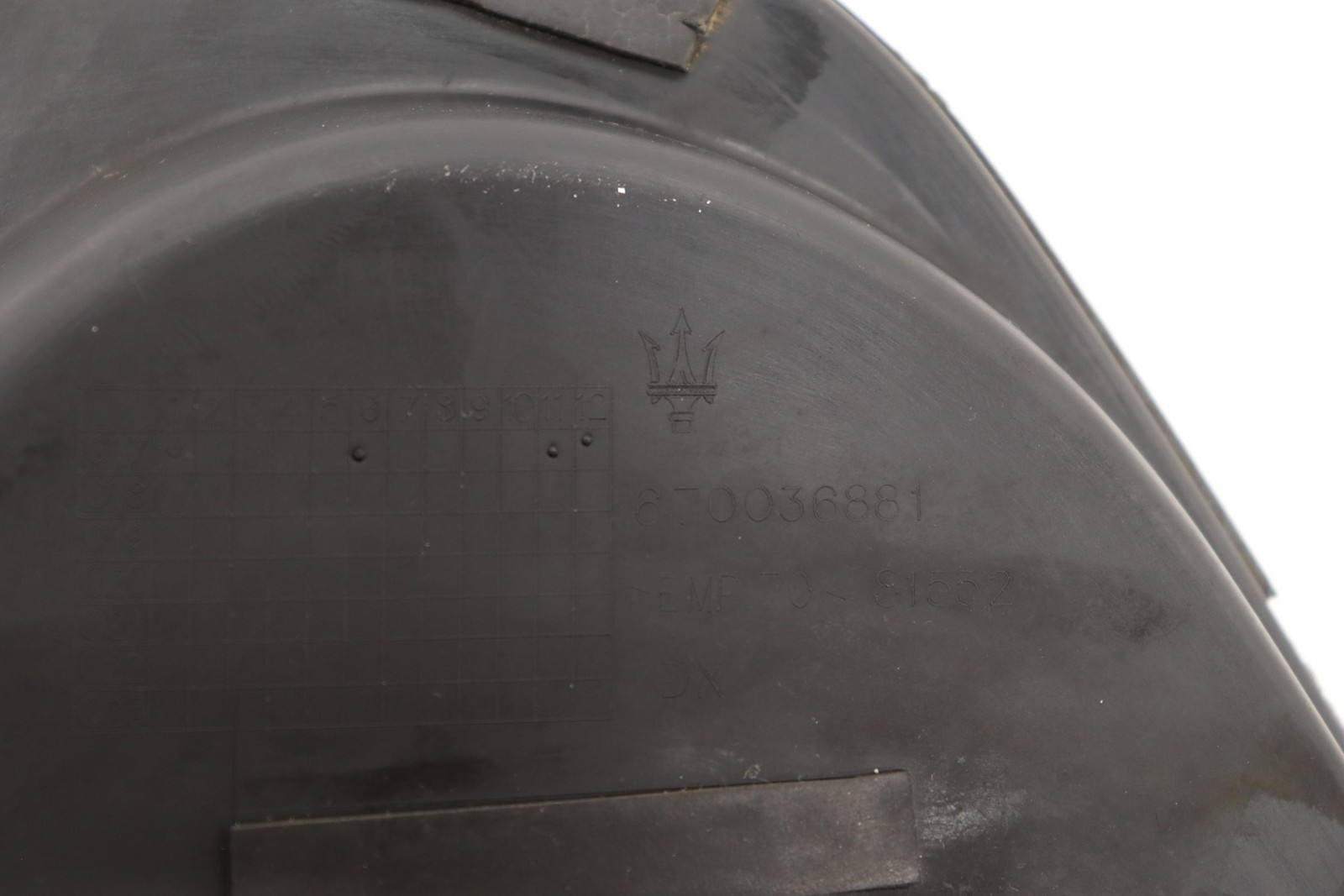 2014 -2024 MASERATI GHIBLI REAR TRUNK RIGHT SIDE CORNER TRIM PANEL OEM 670036881