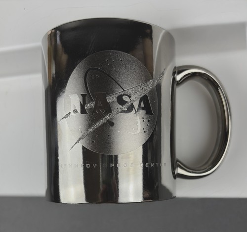 NASA Kennedy Space Center Metalic Silver Coated Mug. - Picture 2 of 4