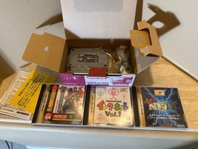 Sega Saturn Modem HSS-0127 CIB Unused 3 Discs VF Remix Pad Nifty NTSC-J