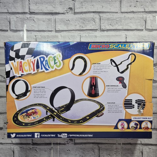 Wacky Races Micro Scalextric Race Track 1:64 Loop The Loop Boxed Fully Working - Afbeelding 20 van 24