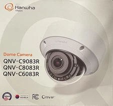 Hanwha Techwin QNV-C9083R 4K Outdoor Vandal Dome AI Camera with vari-focal lens