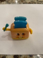 Vintage Tomy Toaster and Clock Wind-Up Toy Lot 1980's Hong Kong