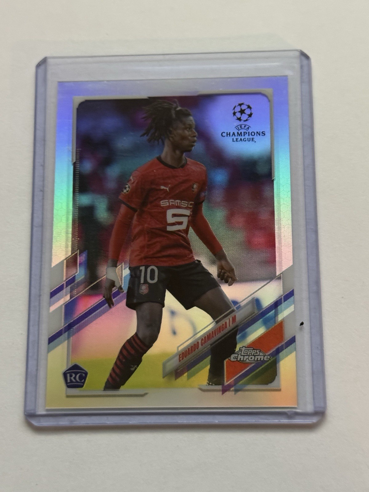 2020-21 Topps Chrome UCL - Eduardo Camavinga #44 Refractor (RC)