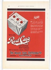 1920 Wolke Lead Battery Co. of Louisville, Kentucky Ad: Red Cap Auto Batteries