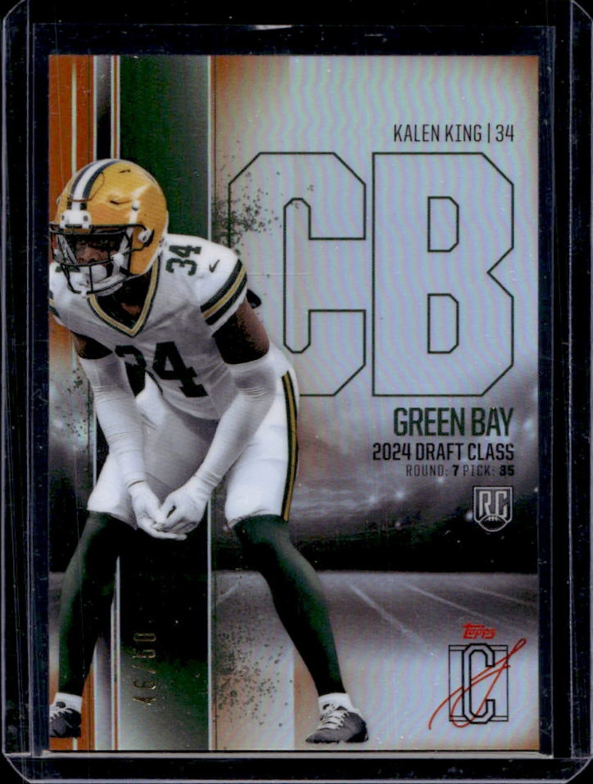 Kalen King Topps Signature Class Rookie Class Base Chrome Variation #RCV52 Orange Refractor