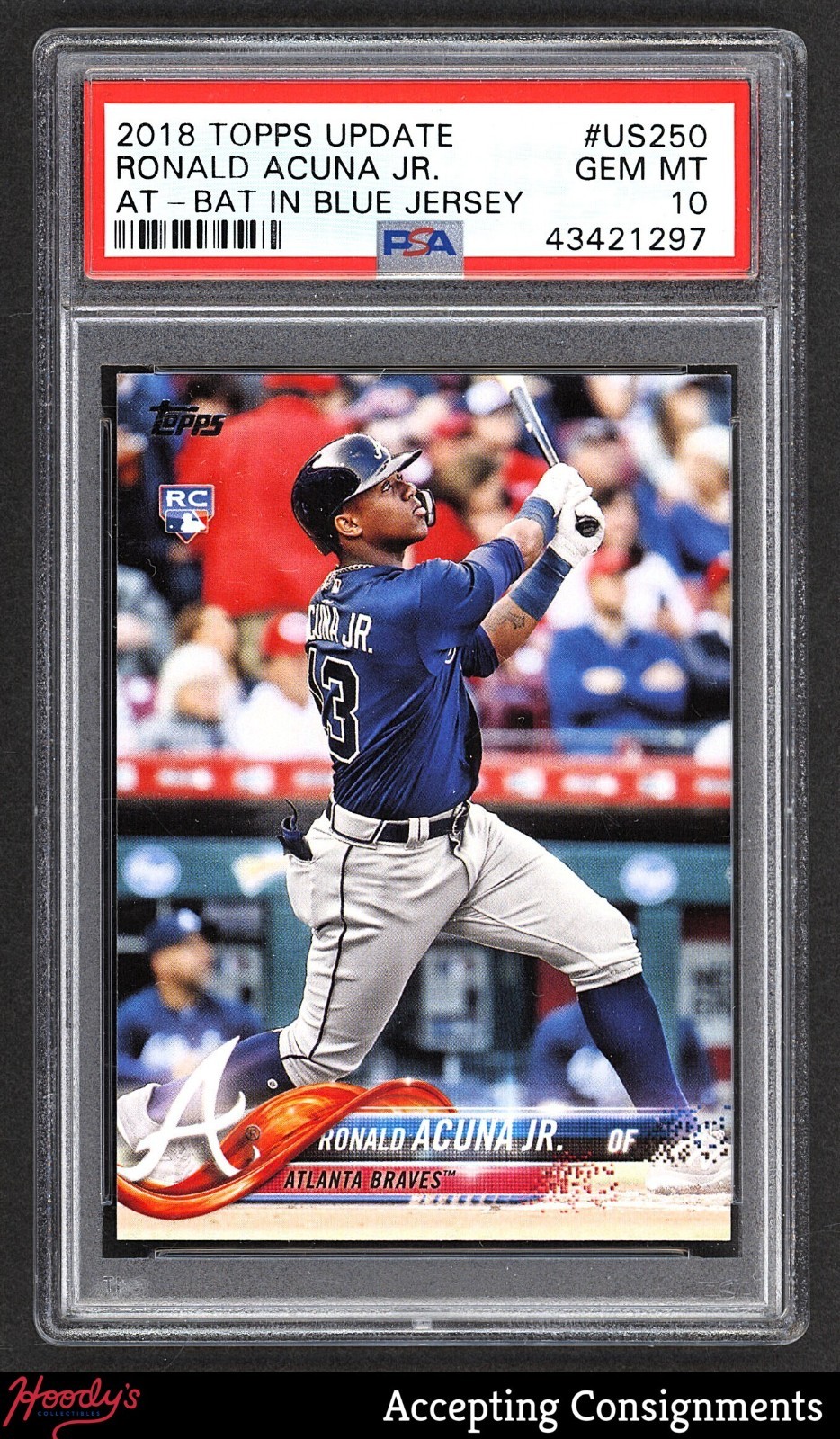 2018 Topps Update #US250 Ronald Acuna Jr. ROOKIE RC BRAVES PSA 10 GEM MINT