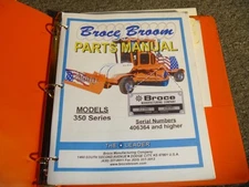 Broce Broom 350 Series Construction Sweeper Parts Catalog Manual SN 406364-Up xo