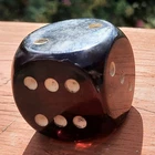 Vintage Bakelite Cherry Red Amber Faturan Casino Dice - 34 mm.47 gramm