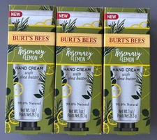 Burts Bees Rosemary Lemon Hand Cream Shea Butter 1oz 99 Natural Lot Of 3