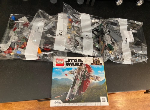 LEGO Star Wars Boba Fett's Starship 75312 NO BOX 593 Pieces w/ Manual