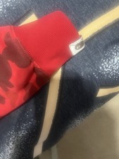 A Bathing Ape BAPE Red Camo Shark Pullover Hoodie Men's L Cotton Fleece
