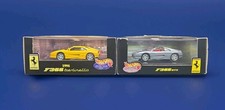 2 1998 Hot Wheel Ferrari 1994 F355 Berlinetta Yellow & F355 GTS Silver 1:43 New