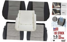 Gray Driver  Passenger Side Bottom Replacement Seat Cover and Top Lean Back