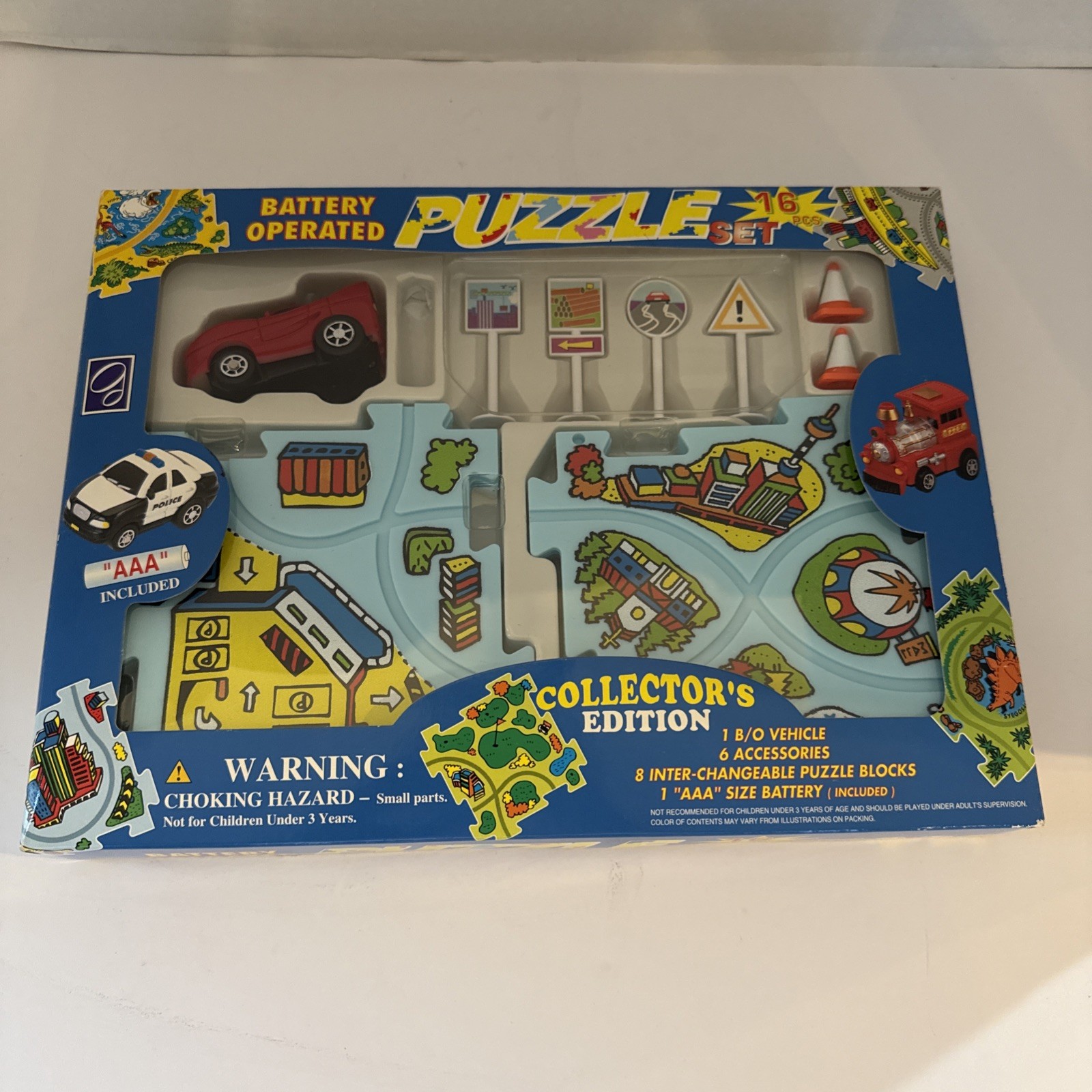 NEW Old Stock Collector's Edition Puzzle Set 16 Piece B/O Car Play Set  S1779
