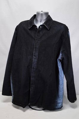 NWT Heron Preston Gradient Denim Long Sleeve Shirt Black Blue XL