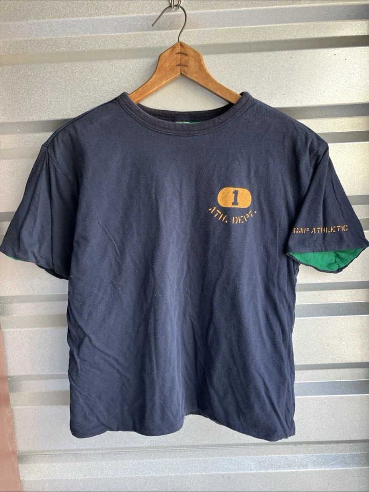 Camisa Reversible Doble Cara Pista Atlética Gap Vintage Años 70 80 Pequeña 19x22 EE. UU. Foto 4 de 4