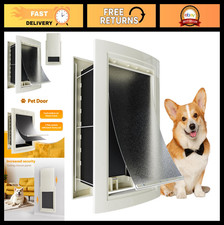 Pet Door for Wall - Medium Doggie Door with Telescoping Tunnel, Magnetic Flaps