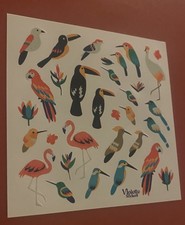 Violette Stickers Glossy Birds Small Sticker Sheet