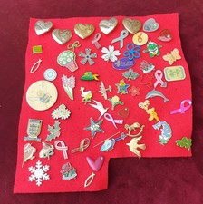 Mainly Charity Pin Badges Job Lot Collection Bundle Christmas Hems Floral Flower