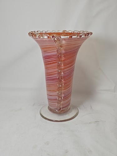 MCM Aureliano Toso Mezza Filligrana Vase 1950s Murano Venetian 8-7/8” tall - Picture 2 of 8