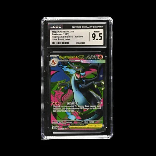 Pokemon Slab Mega Charizard 109 2025 CGC 9.5 Mint+
