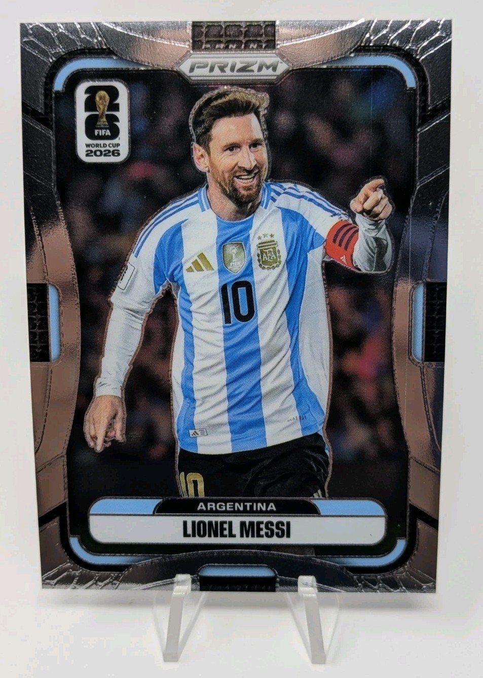2026 Panini Prizm World Cup Lionel Messi #10 Image Variation SP Argentina view 1