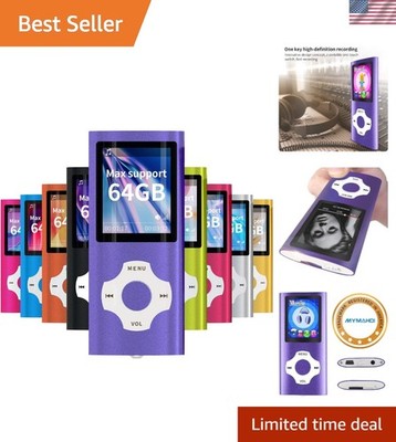 Digital, Compact and Portable MP3 / MP4 Player Max Support 64 GB with Photo V...