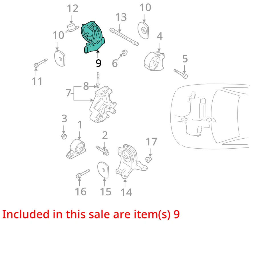 MITSUBISHI DODGE ECLIPSE 1999-2005 SOPORTE DE MONTAJE DEL MOTOR GALANT MN101072 NUEVO OEM Foto 2 de 3