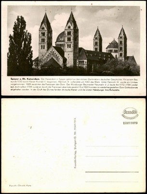 Ansichtskarte Speyer Kaiserdom - Text 1932