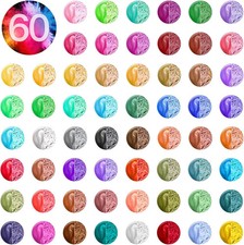 Mica Powder,60 Colors Pearlescent Resin Pigment for Epoxy ResinNails Soap Making