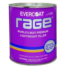 Fibre glass Evercoat Rage 100106 Lightweight Premium Body Filler, 3 L Can, Gray,