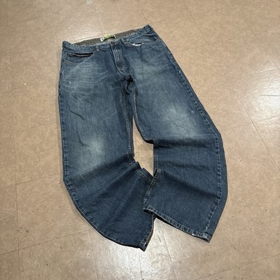 Lee Dungarees Loose Straight Leg Blue Denim Jeans Size 34x32
